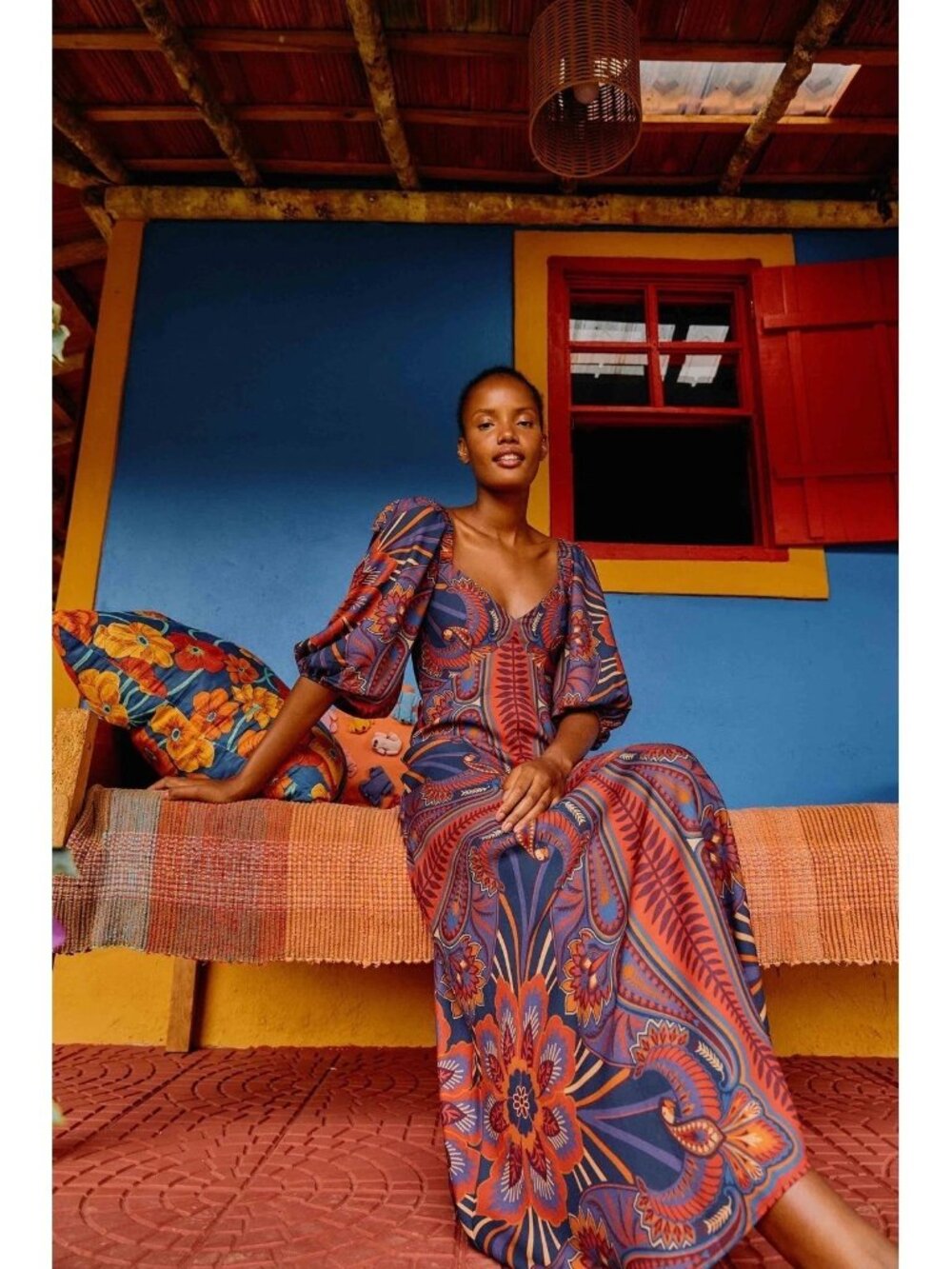 FARM Rio Macaw Arabesque Maxi Dress